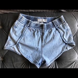 High waisted jeans shorts